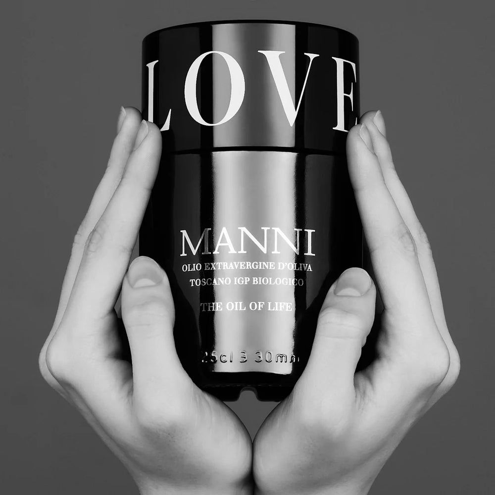 MANNI Luxury Box - The Oil of Life: Organic Extra Virgin Olive Oil – LOVE cap - 1 bottle 250 ML/8.5 fl oz.